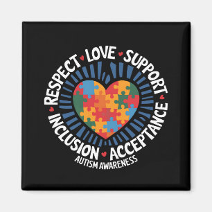 Autisme Bewustzijn Autistisch Respect Liefde Steun Magneet