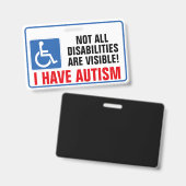 Autisme Bewustzijn Badge (Voor- en achterkant)