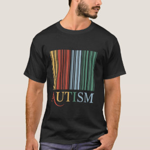 Autisme bewustzijn barcode t-shirt