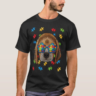 Autisme Bewustzijn Beagle Puzzel Zonnebril Autisti T-shirt