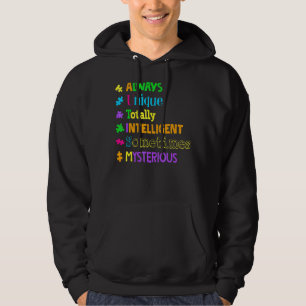 Autisme-bewustzijn betekent altijd uniek volledig hoodie