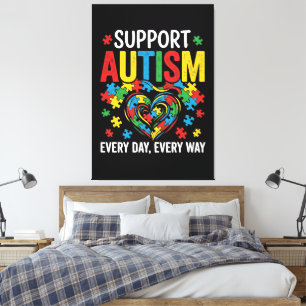 Autisme bewustzijn canvas afdruk