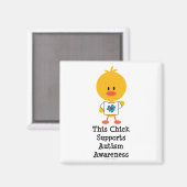 Autisme Bewustzijn Chick Magnet Magneet (Voorkant / Achterkant)