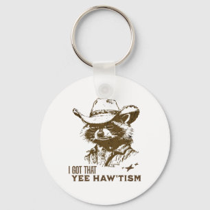 Autisme Bewustzijn Cowboy Raccoon Ik heb dat Yee H Sleutelhanger