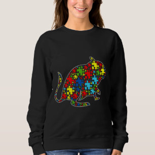 Autisme bewustzijn Cute Gerbil Puzzle Piece Animal Trui