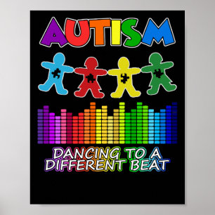 Autisme-bewustzijn dansend voor een ander gedoe poster