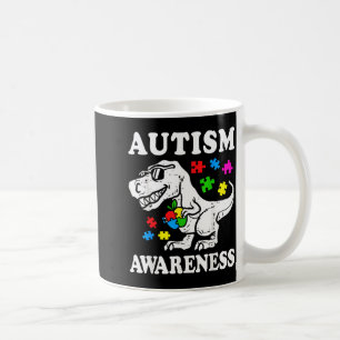 Autisme bewustzijn Dino T-Rex Dinosaur puzzel vrou Koffiemok