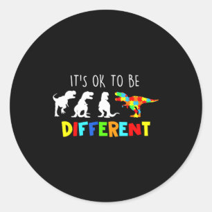 Autisme bewustzijn Dinosaurus Jongens Ronde Sticker