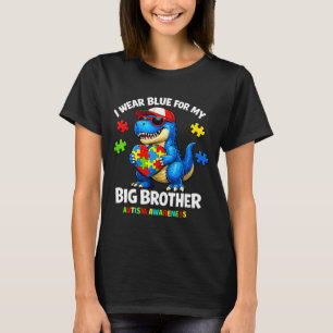 Autisme bewustzijn draag blauw voor grote broer t-shirt