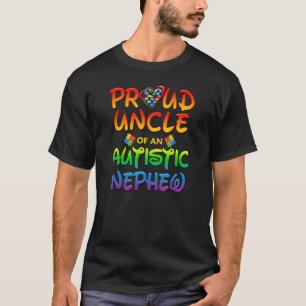Autisme Bewustzijn Draag Trots Oom Van Neef Mannen T-shirt