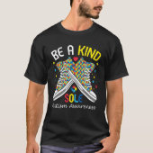 Autisme Bewustzijn Een Kind Sole Puzzel Schoen T-shirt (Voorkant)