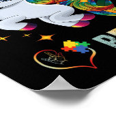 Autisme Bewustzijn Eenhoorn Wees aardig als liefde Poster (Hoek)