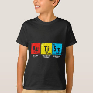 Autisme bewustzijn Elementen Periodiek Systeem Man T-shirt