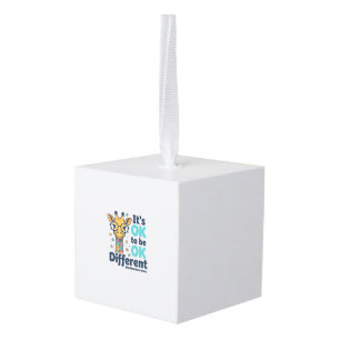 Autisme bewustzijn Giraffe Het is OK om anders te Kubus Ornament