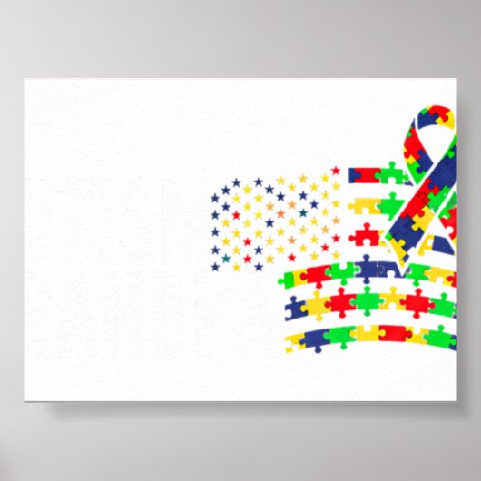 Autisme Bewustzijn Grootouder Poster (Voorkant)