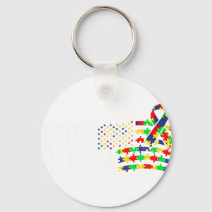 Autisme Bewustzijn Grootouder Sleutelhanger