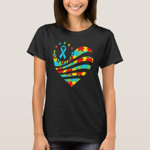 Autisme Bewustzijn Hart Steun Autistische Jongens T-shirt