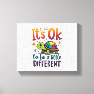 Autisme bewustzijn Het is ok om een beetje anders Canvas Afdruk