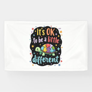 Autisme bewustzijn Het is ok om een beetje anders Spandoek