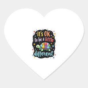 Autisme-bewustzijn Het is oké om een beetje anders Hart Sticker