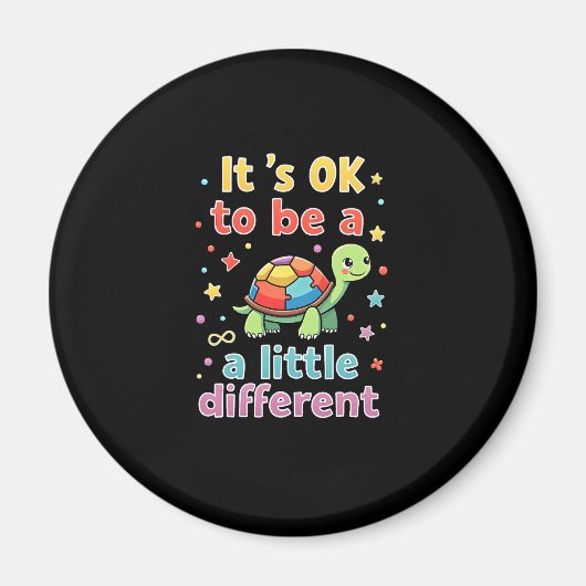 Autisme-bewustzijn Het is oké om een beetje anders Magneet (Voorkant)