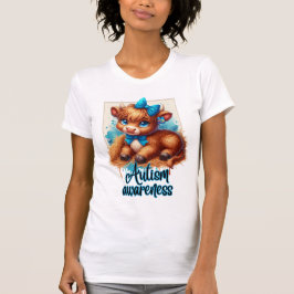 Autisme Bewustzijn Highland Koe Shirt
