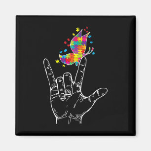 Autisme bewustzijn I Love You Asl Hand Gebarentaal Magneet