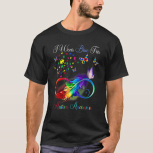 Autisme bewustzijn Ik draag blauw voor autisme be T-shirt