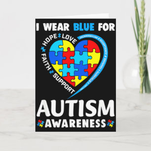 Autisme bewustzijn Ik draag blauw voor autisme bew Kaart