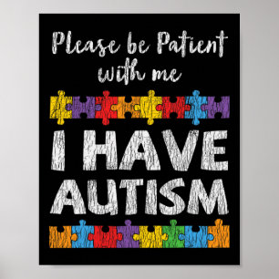 Autisme-bewustzijn Ik heb Autisme Autistic Kinder Poster