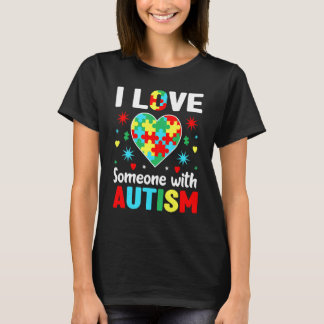 Autisme bewustzijn Ik hou van iemand met autisme A T-shirt