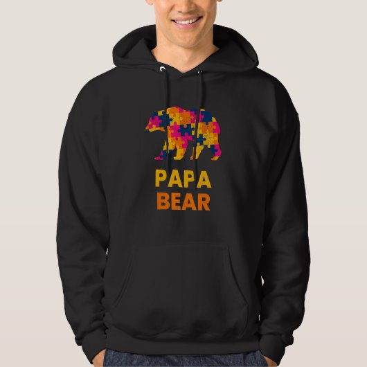 Autisme-bewustzijn Ik hou van iemand met autisme-B Hoodie (Voorkant)