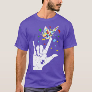 Autisme-bewustzijn Ik hou van je handgebarentaal, T-shirt