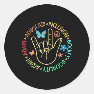 Autisme Bewustzijn Inclusie S Leraar Internationaa Ronde Sticker