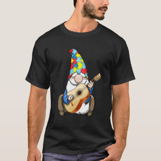 Autisme Bewustzijn Kabouter Gitaar Regenboog Vieri T-shirt