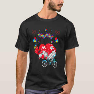 Autisme Bewustzijn Kabouter Koppel Fiets Liefde On T-shirt