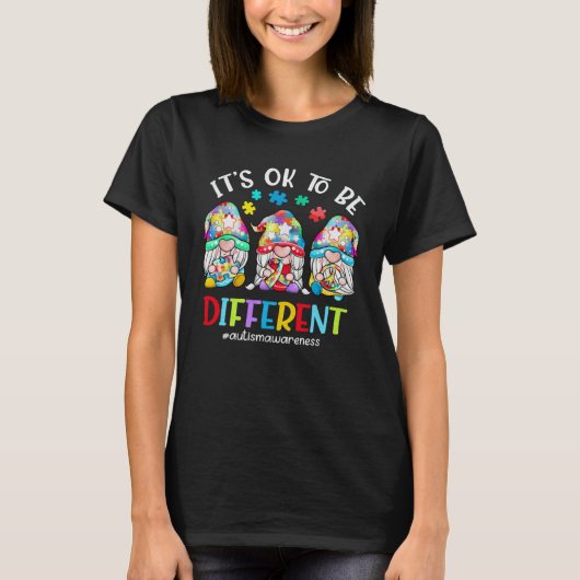 Autisme bewustzijn Kabouters Vrouwen Kind Het is o T-shirt (Voorkant)
