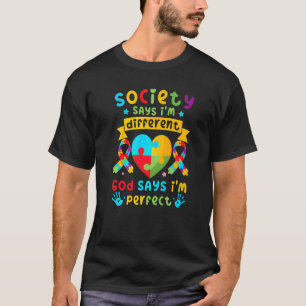 Autisme Bewustzijn Kinderen Jongens God Zegt Ik Be T-shirt
