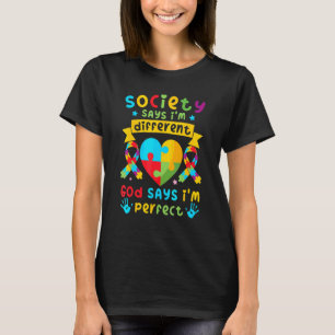 Autisme Bewustzijn Kinderen Jongens God Zegt Ik Be T-shirt