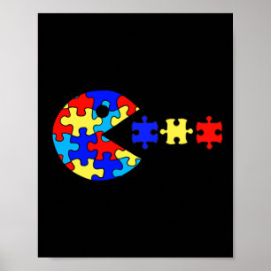 Autisme bewustzijn Leuk Autisme Puzzelstuk Video G Poster
