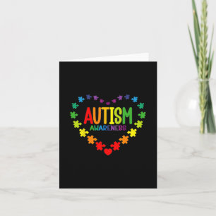 Autisme bewustzijn liefde hart puzzelstuk cadeau m kaart
