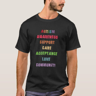 Autisme Bewustzijn Liefde Steun Acceptatie Autisme T-shirt