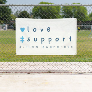 Autisme bewustzijn liefde steun Banner Outdoor Sig