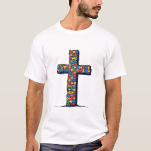 Autisme Bewustzijn Maand Christus Religie Jezus T-shirt