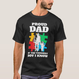 Autisme Bewustzijn Maand Heren Trots Autisme Vader T-shirt