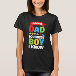 Autisme Bewustzijn Maand Heren Trots Autisme Vader T-shirt