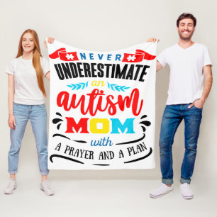 Autisme Bewustzijn Mam - Fleece Deken