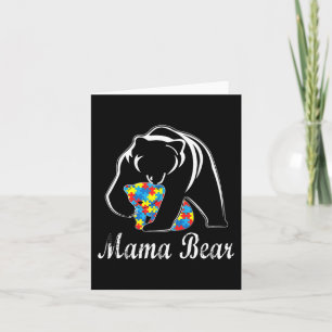 Autisme Bewustzijn Mama Beer Steun Autistische Vol Kaart