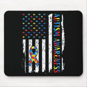 Autisme Bewustzijn Mama Papa Vlag Autistische Awar Muismat