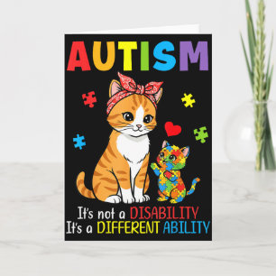 Autisme Bewustzijn Moeder Kat Verschillende Vaardi Kaart